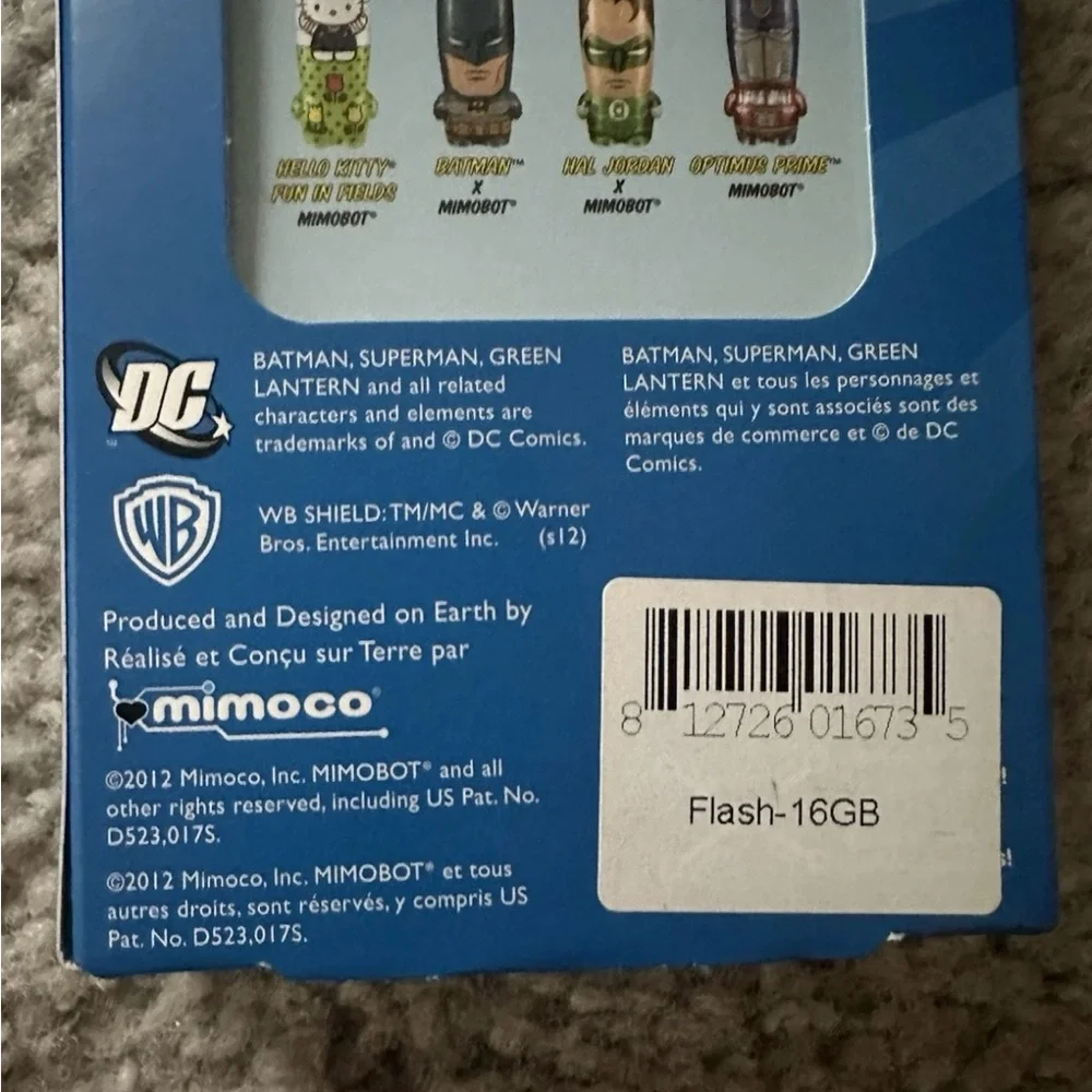 DC universe FLASH Mimobot USB 2.0 Flash Memory Drive 16gb